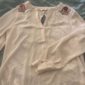 White Embroidered Blouse